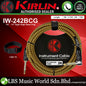 Kirlin IW-242BCG/GOB Original Gold Tip Woven Instrument Cable for Electric Acoustic Guitar Keyboard Bass Amplifier - Gold