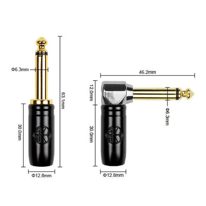Kirlin IW-242BCG/BLB Original Gold Tip Woven Instrument Cable for Electric Acoustic Guitar Keyboard Bass Amplifier - Blue