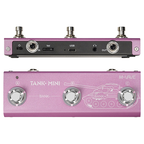 M-VAVE Tank Series Portable Multi Effect Pedal with Built In Battery and Bluetooth (Tank G Tank B Tank Mini)