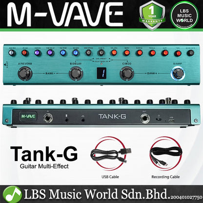 M-VAVE Tank Series Portable Multi Effect Pedal with Built In Battery and Bluetooth (Tank G Tank B Tank Mini)