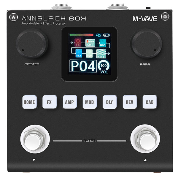 M-VAVE Annblack Box Portable Rechargeable Multi Effect Guitar Bass Pedal with Bluetooth