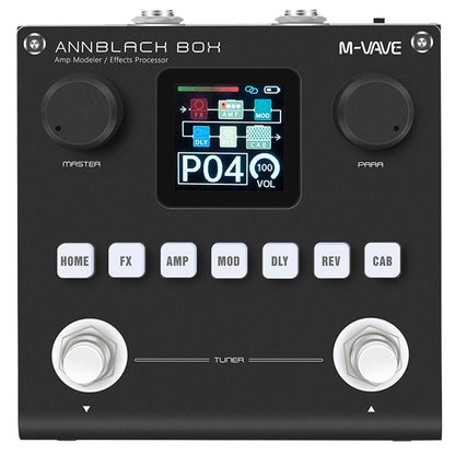 M-VAVE Annblack Box Portable Rechargeable Multi Effect Guitar Bass Pedal with Bluetooth