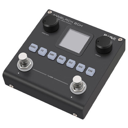 M-VAVE Annblack Box Portable Rechargeable Multi Effect Guitar Bass Pedal with Bluetooth
