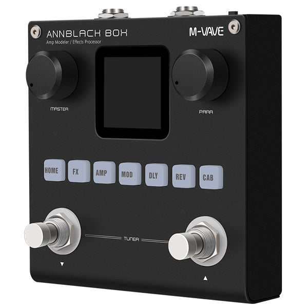 M-VAVE Annblack Box Portable Rechargeable Multi Effect Guitar Bass Pedal with Bluetooth