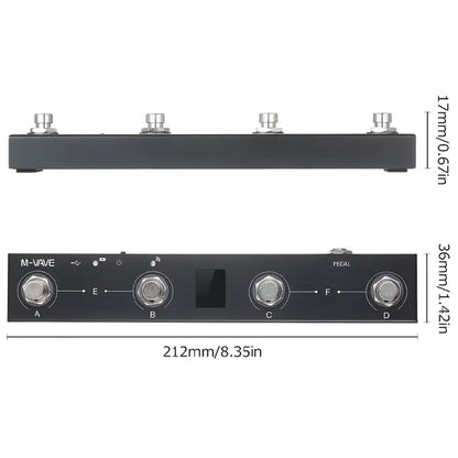 M-VAVE Chocolate Portable Wireless Foot MIDI Controller System with 4 Buttons and Bluetooth