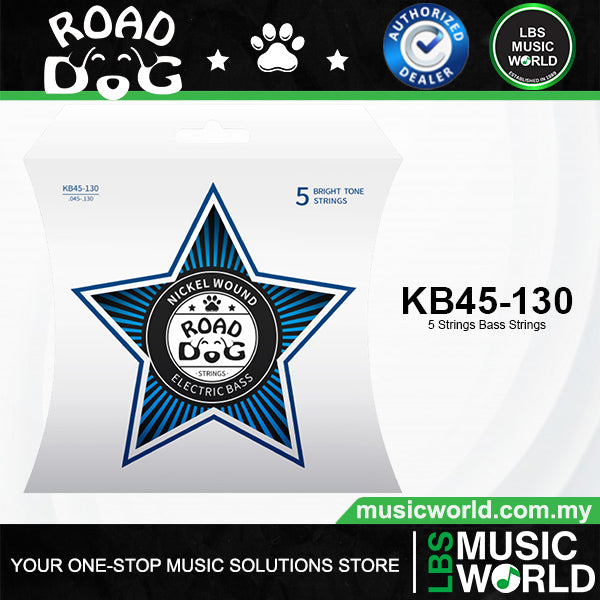 ROAD DOG KB45-130 Coated Nickel Plated 5 String Electric Bass Strings [45-130]