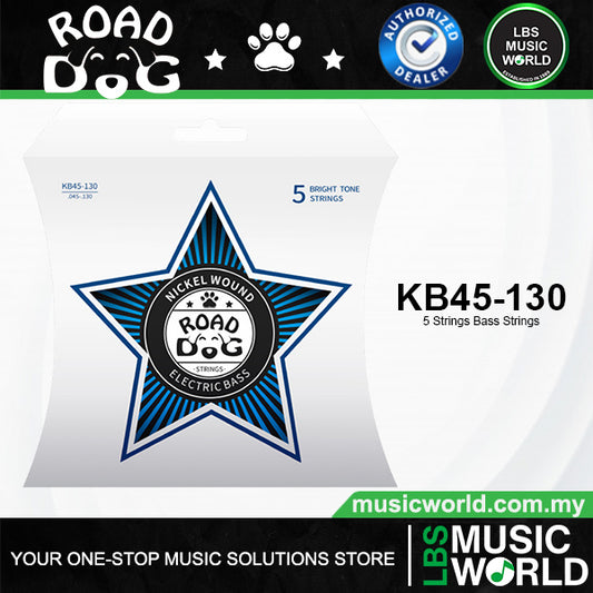 ROAD DOG KB45-130 Coated Nickel Plated 5 String Electric Bass Strings [45-130]