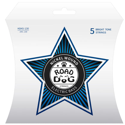 ROAD DOG KB45-130 Coated Nickel Plated 5 String Electric Bass Strings [45-130]