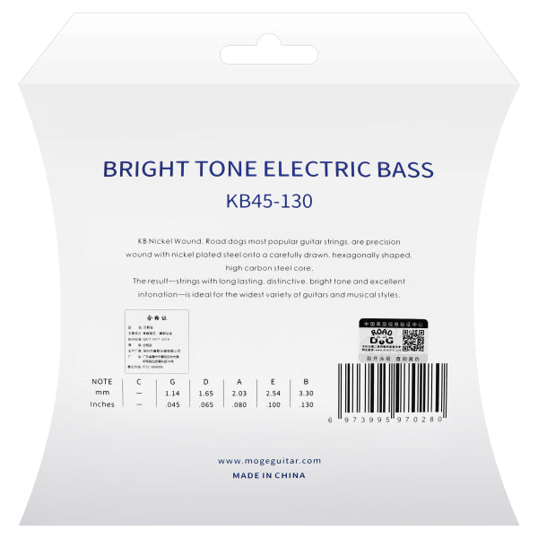 ROAD DOG KB45-130 Coated Nickel Plated 5 String Electric Bass Strings [45-130]