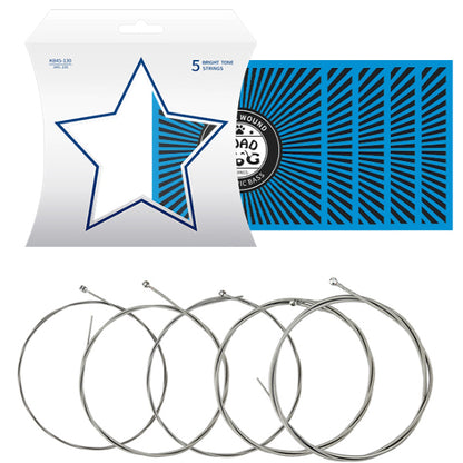ROAD DOG KB45-130 Coated Nickel Plated 5 String Electric Bass Strings [45-130]