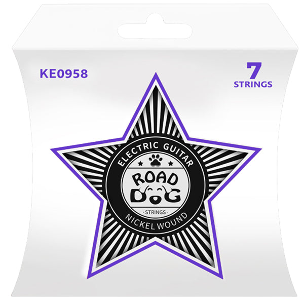 ROAD DOG KE0958 Coated Nickel Plated 7 String Electric Guitar Strings (9-58)