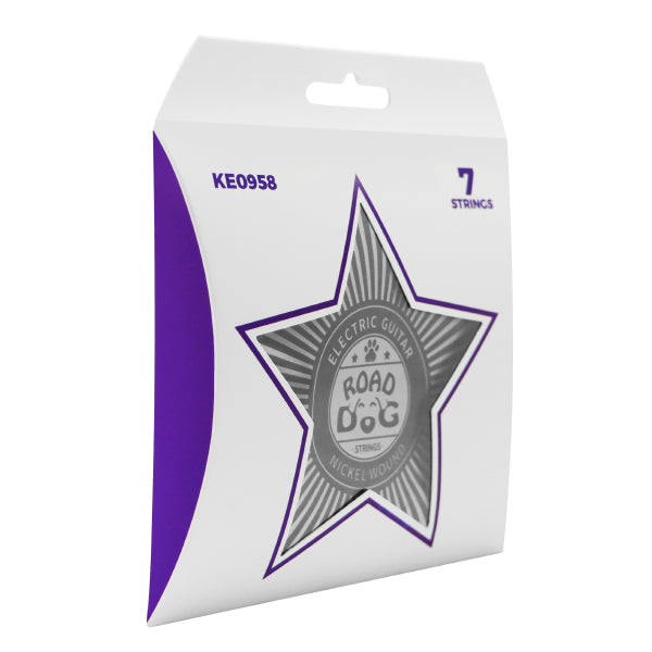 ROAD DOG KE0958 Coated Nickel Plated 7 String Electric Guitar Strings (9-58)