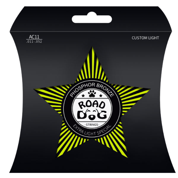 ROAD DOG AC Series Phosphor Bronze Acoustic Guitar Strings (AC10 AC11 AC12)