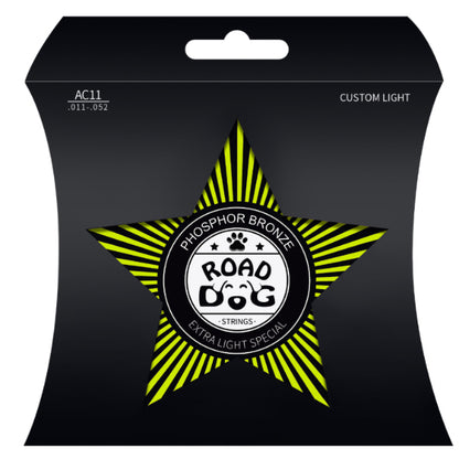 ROAD DOG AC Series Phosphor Bronze Acoustic Guitar Strings (AC10 AC11 AC12)