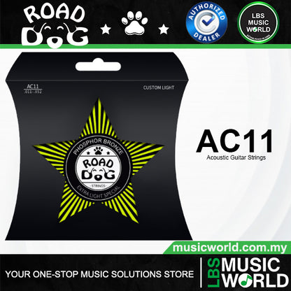 ROAD DOG AC Series Phosphor Bronze Acoustic Guitar Strings (AC10 AC11 AC12)