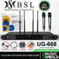 BSL UG-668 Dual Handheld Mic UHF Microphone Wireless System (UG668)