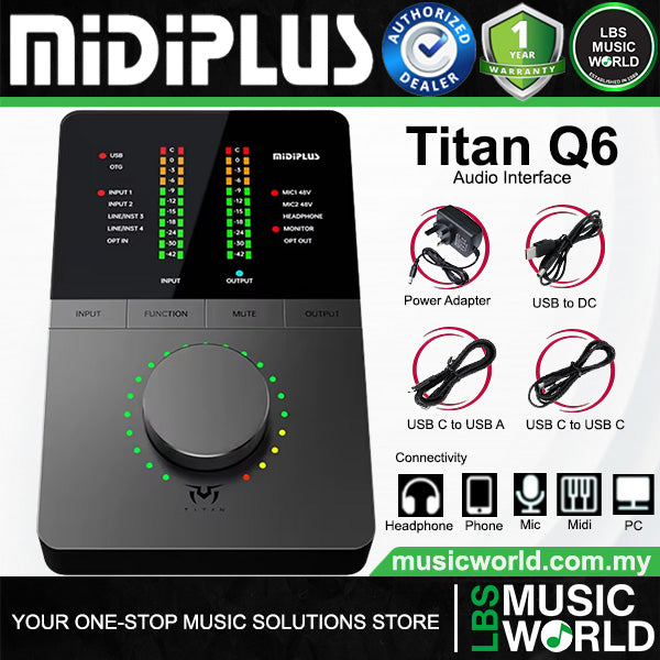 Midiplus TITAN Series Multi Function USB Audio Interface with OTG Port (Q3 Q6)