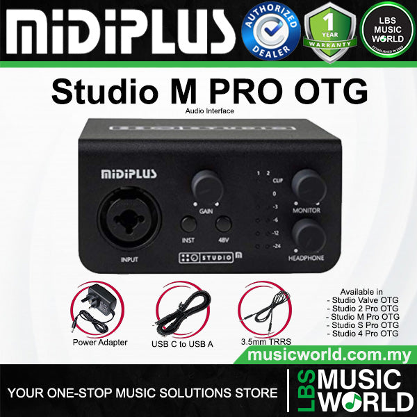 Midiplus Studio Pro OTG Series USB Audio Interface (Studio Valve Studio M Studio S Studio 2 Studio 4)