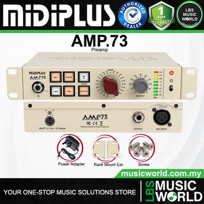 MIDIPLUS AMP·73 Analog Microphone Preamplifier with Switchable Transformers