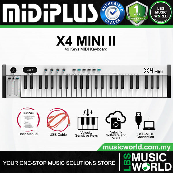 Midiplus Mini II Series Portable Plug and Play USB Midi Keyboard Controller (X3 X4 X6)