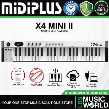 Midiplus Mini II Series Portable Plug and Play USB Midi Keyboard Controller (X3 X4 X6)