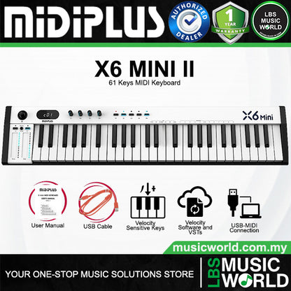 Midiplus Mini II Series Portable Plug and Play USB Midi Keyboard Controller (X3 X4 X6)