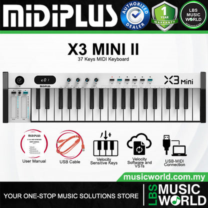 Midiplus Mini II Series Portable Plug and Play USB Midi Keyboard Controller (X3 X4 X6)