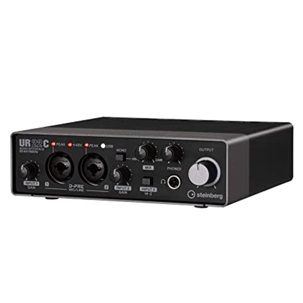 Steinberg UR22C 2X2 USB Type C Audio Interface with Cubase and Mic Cable (UR22)