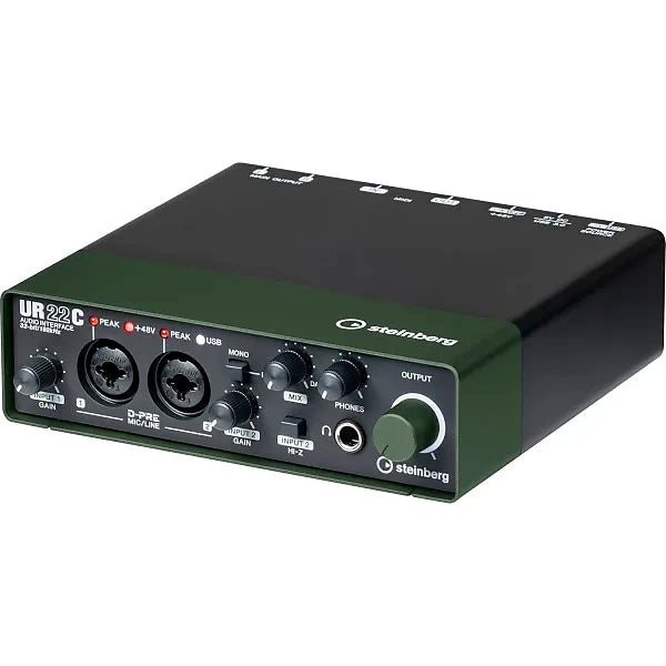 Steinberg UR22C 2X2 USB Type C Audio Interface with Cubase and Mic Cable (UR22)