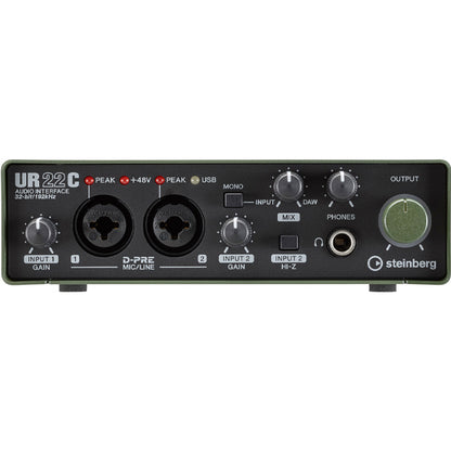 Steinberg UR22C 2X2 USB Type C Audio Interface with Cubase and Mic Cable (UR22)