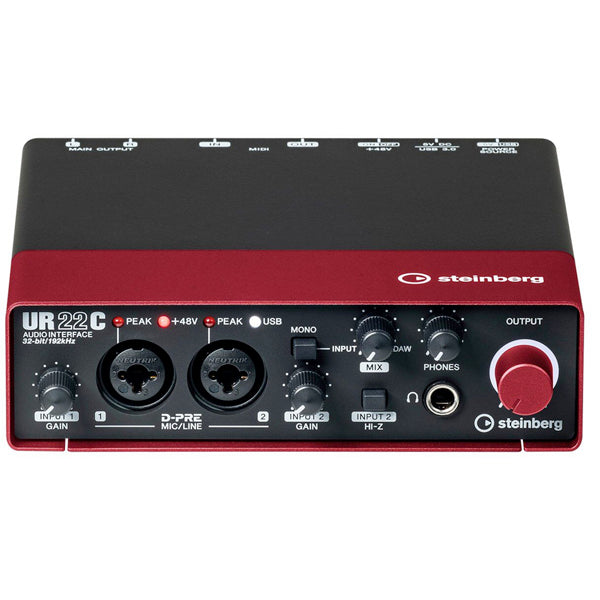Steinberg UR22C 2X2 USB Type C Audio Interface with Cubase and Mic Cable (UR22)