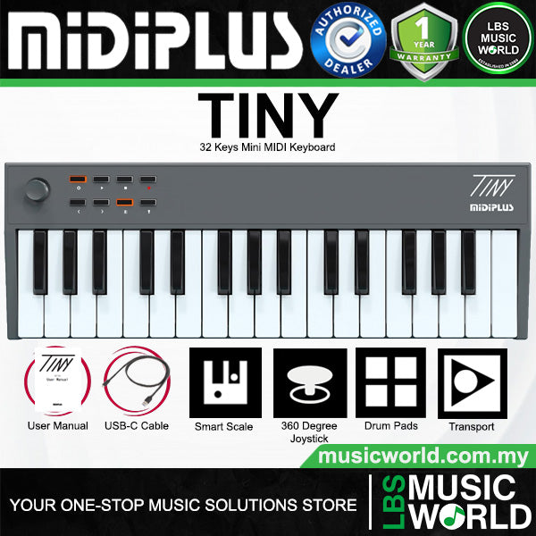 Midiplus TINY Series 32 Keys USB Midi Keyboard Controller with Velocity Sensitive (TINY TINY+)