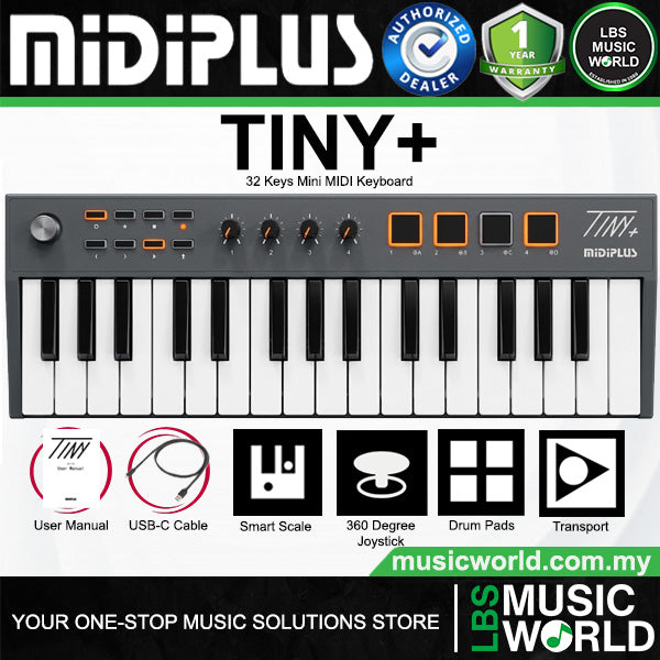 Midiplus TINY Series 32 Keys USB Midi Keyboard Controller with Velocity Sensitive (TINY TINY+)
