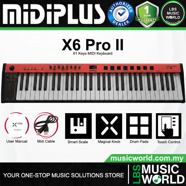Midiplus XPro II Series Semi Weighted MIDI Keyboard Controller with Built in 128 Sounds (X6 X8)