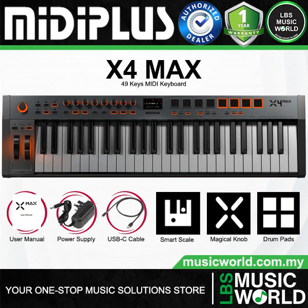 Midiplus X MAX Series Semi Weighted USB Midi Keyboard Controller (X4 X6 X8)