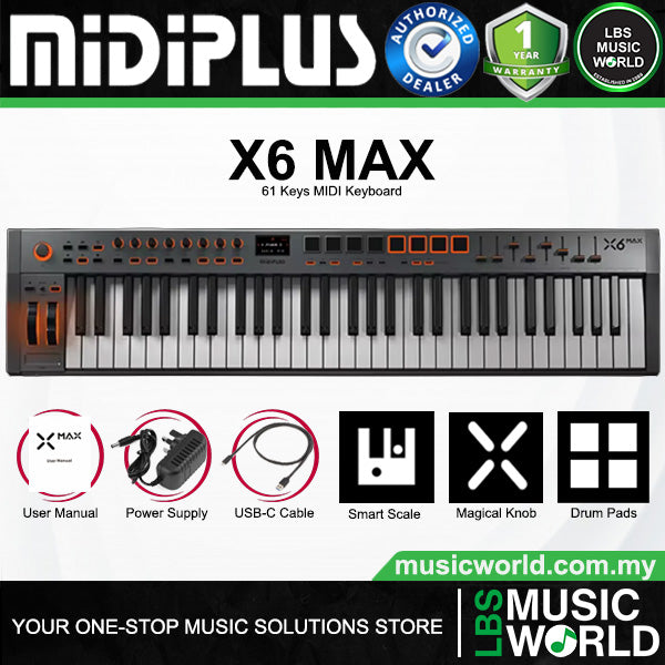 Midiplus X MAX Series Semi Weighted USB Midi Keyboard Controller (X4 X6 X8)