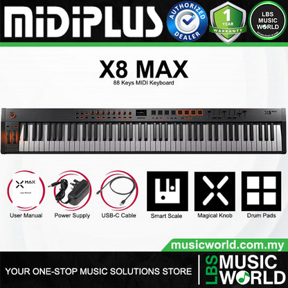 Midiplus X MAX Series Semi Weighted USB Midi Keyboard Controller (X4 X6 X8)