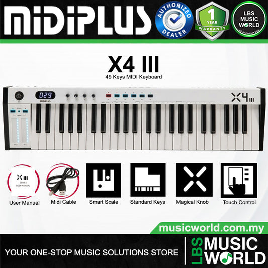 Midiplus XIII Series USB Midi Keyboard Controller with Built-In Smart Scale (X4III X6III X8III)