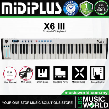 Midiplus XIII Series USB Midi Keyboard Controller with Built-In Smart Scale (X4III X6III X8III)