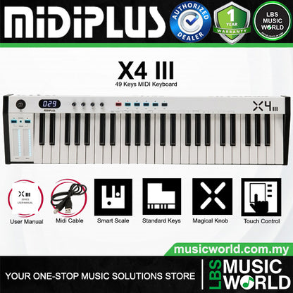 Midiplus XIII Series USB Midi Keyboard Controller with Built-In Smart Scale (X4III X6III X8III)