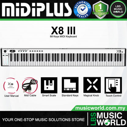 Midiplus XIII Series USB Midi Keyboard Controller with Built-In Smart Scale (X4III X6III X8III)