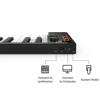Midiplus Vboard Series Folding USB Midi Keyboard Controller with Built-In Smart Scales (Vboard 25 Vboard 49)