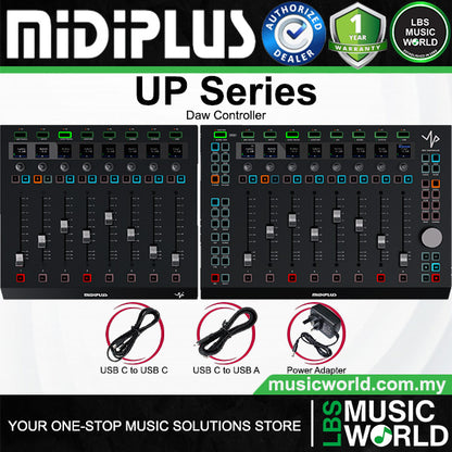 Midiplus UP Series 8 Channel Daw Controller with Touch Sensitive Motorized Faders (UP UP+)