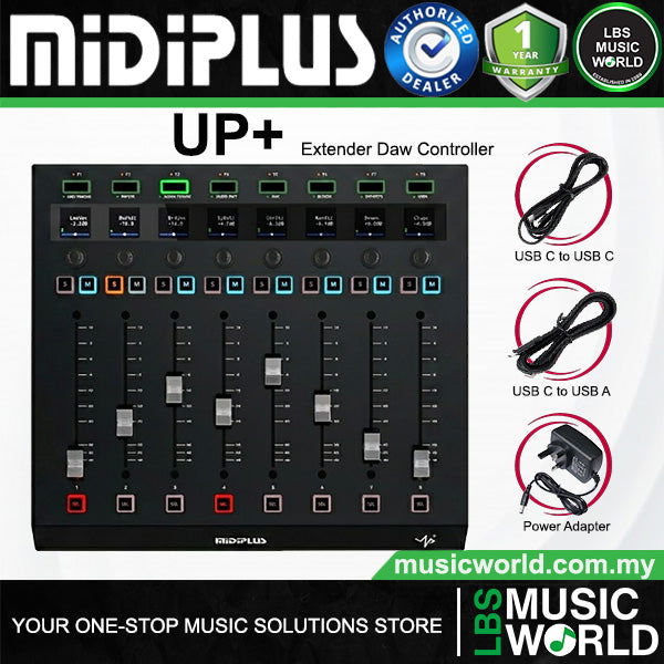 Midiplus UP Series 8 Channel Daw Controller with Touch Sensitive Motorized Faders (UP UP+)