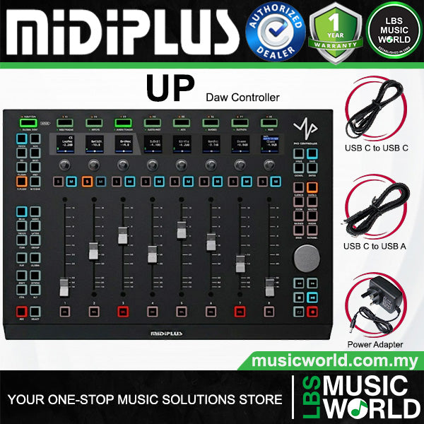 Midiplus UP Series 8 Channel Daw Controller with Touch Sensitive Motorized Faders (UP UP+)