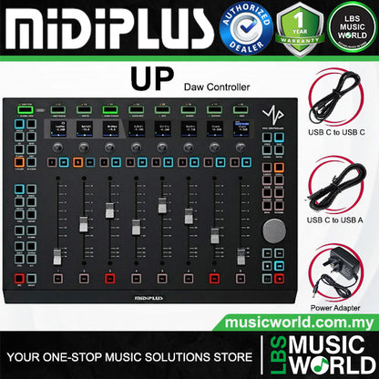 Midiplus UP Series 8 Channel Daw Controller with Touch Sensitive Motorized Faders (UP UP+)