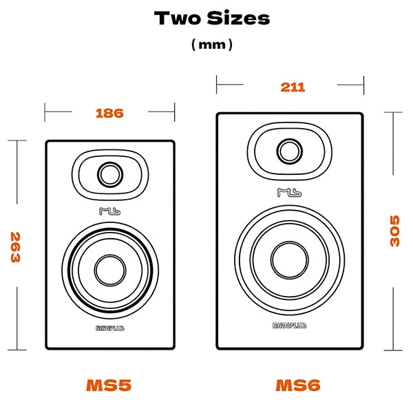 Midiplus MS Series V2 Active Studio Monitor Speaker with Bluetooth (MS5 MS6)