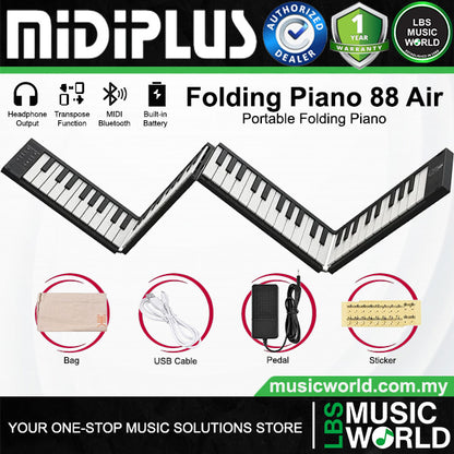 Midiplus Folding Piano 88 Air Rechargeable Portable Keyboard with Bluetooth MIDI