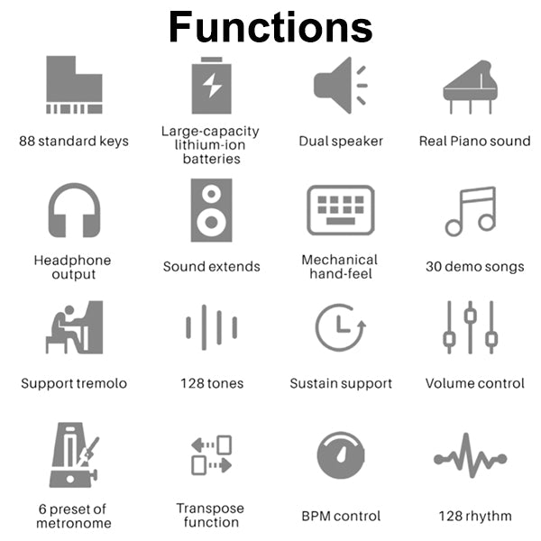 Midiplus Folding Piano 88 Air Rechargeable Portable Keyboard with Bluetooth MIDI