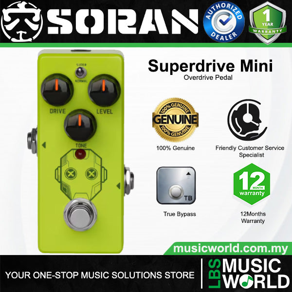Soran Super Drive Dual Mode Overdrive Mini Guitar Effect Pedal (JOD-01)